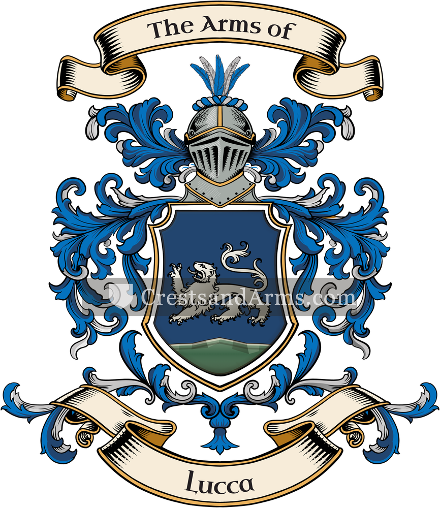 The Lucca coat of arms, drawn from the recorded blazon
