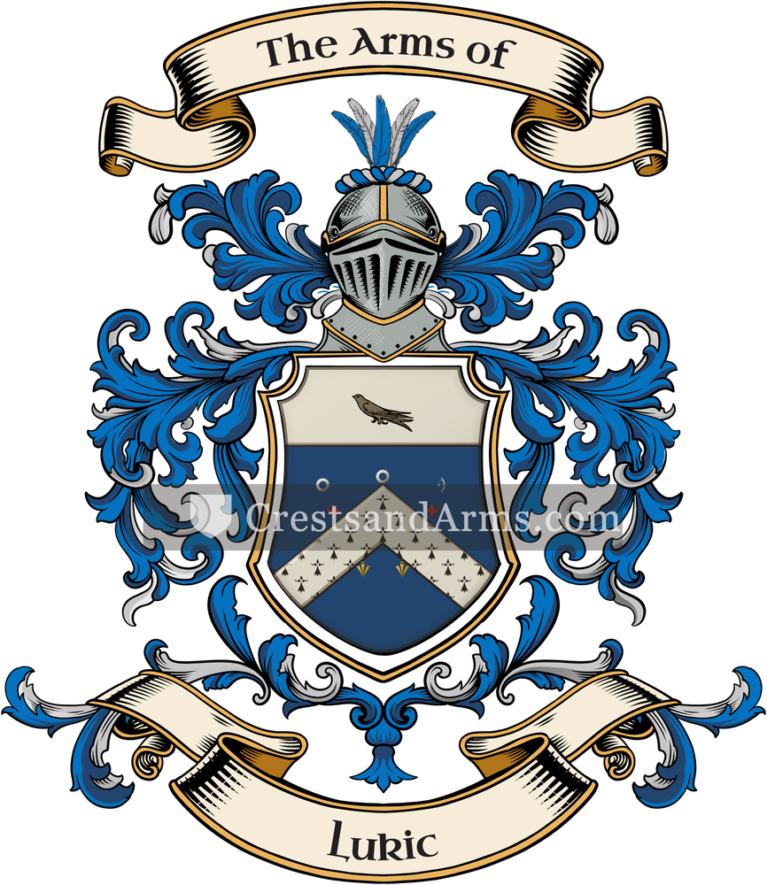 The Lukic coat of arms, drawn from the recorded blazon