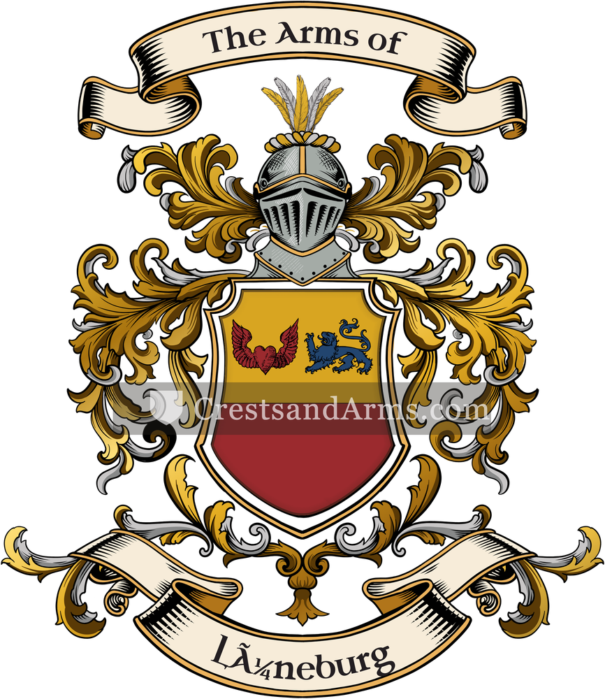 The Lüneburg coat of arms, drawn from the recorded blazon