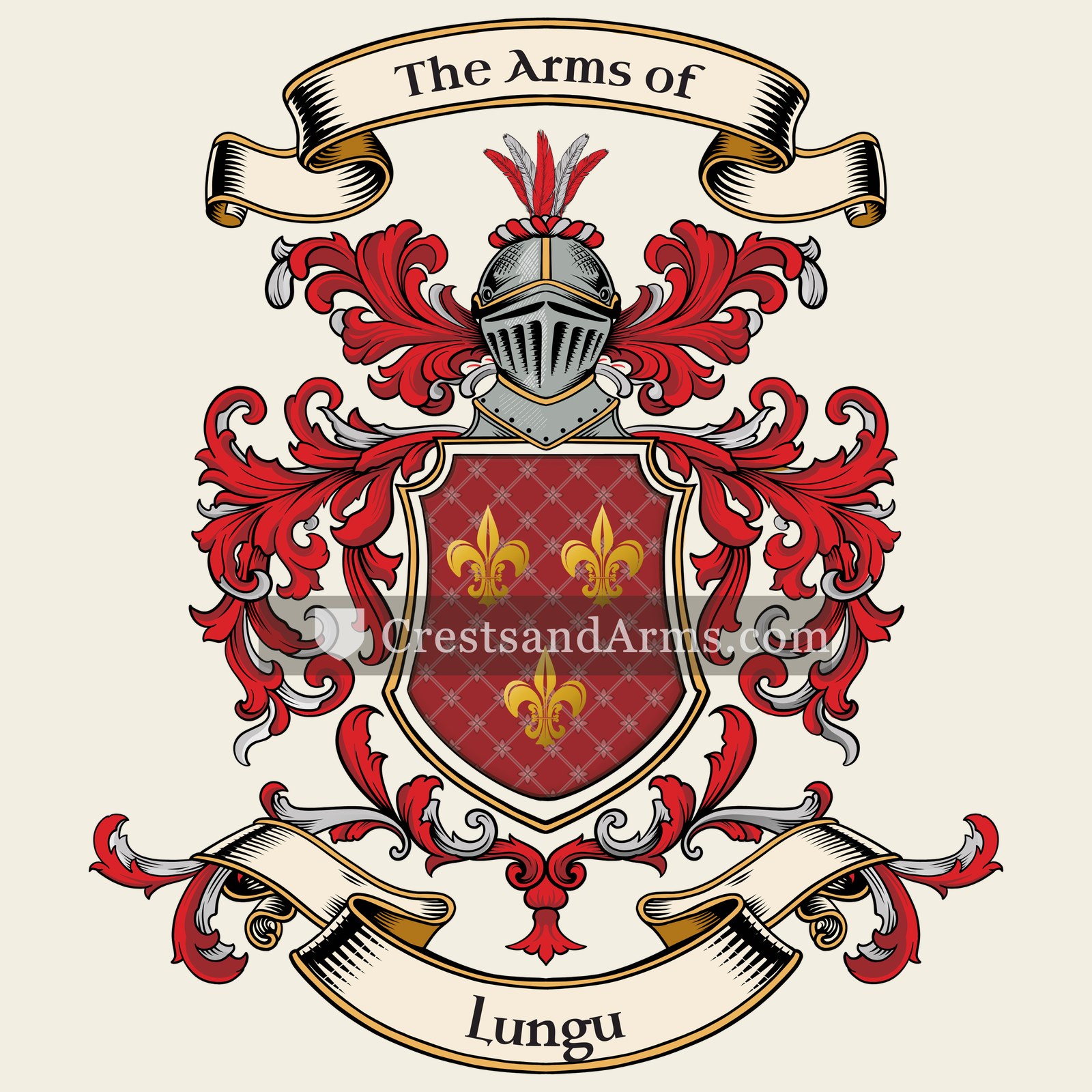 The Lungu coat of arms, drawn from the recorded blazon
