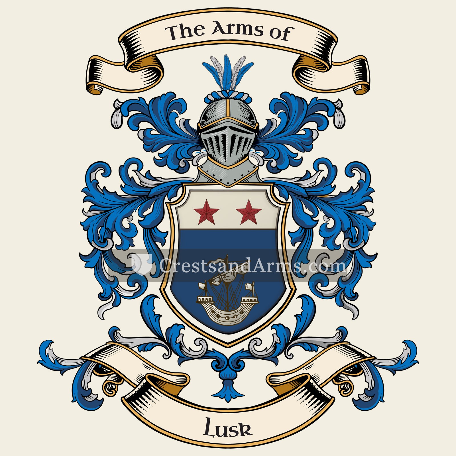 The Lusk coat of arms