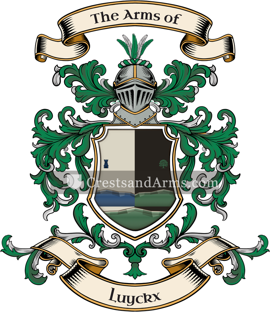 The Luyckx coat of arms, drawn from the recorded blazon
