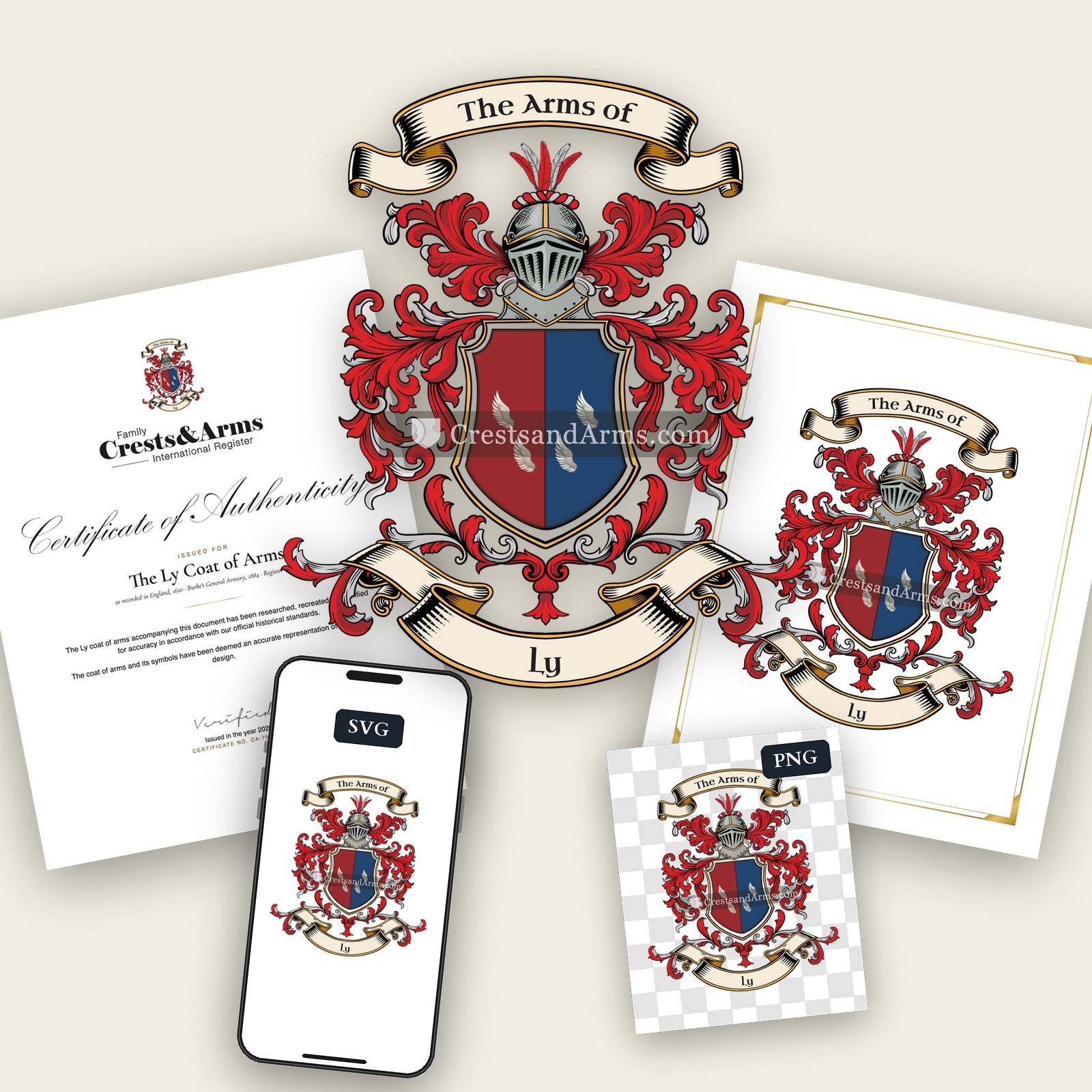 The Ly arms on the coat of arms — digital pack