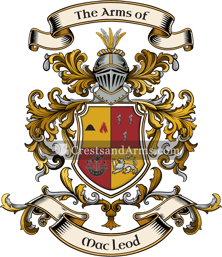 The Mac Leod coat of arms, drawn from the recorded blazon