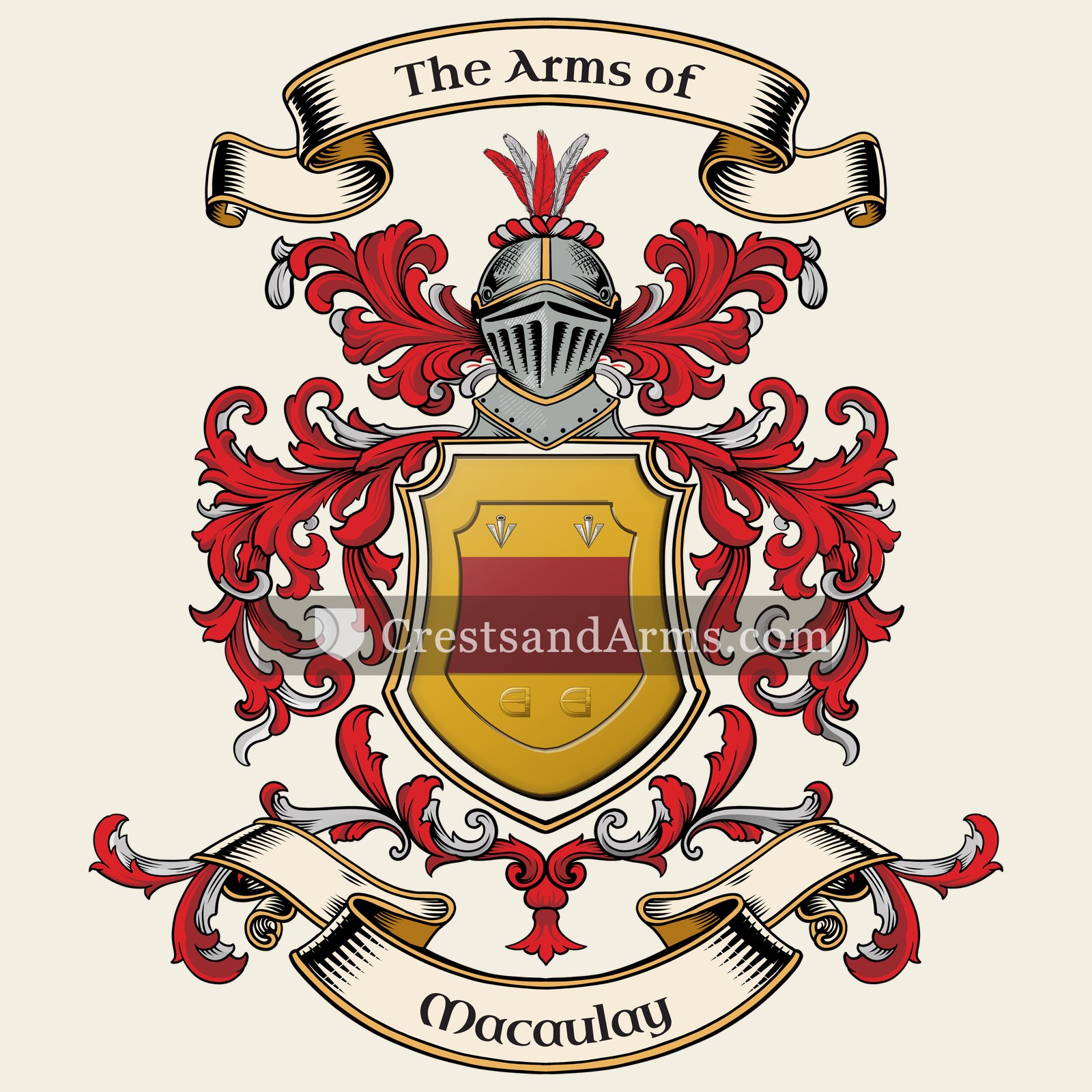 The Macaulay coat of arms, drawn from the recorded blazon