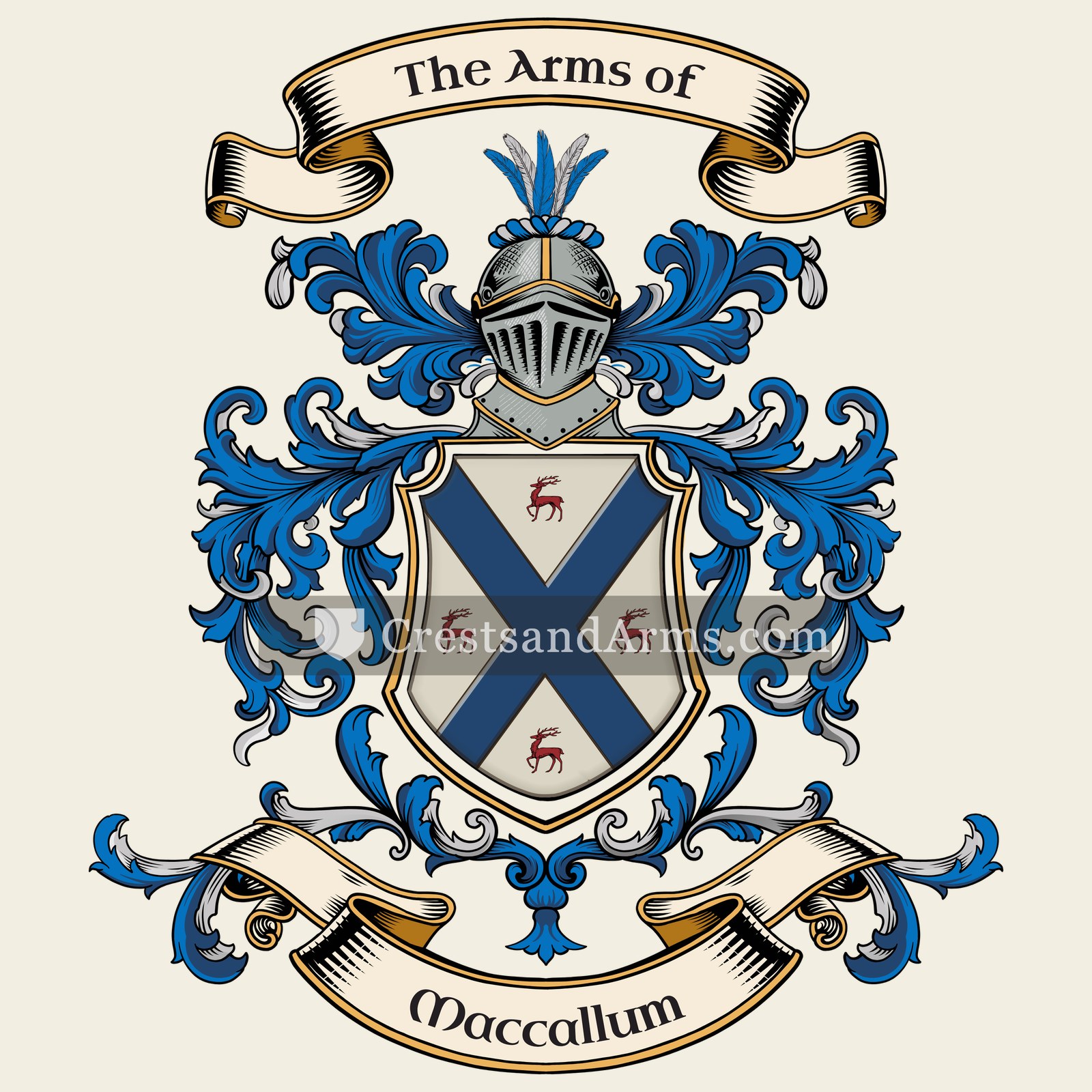 The Maccallum coat of arms, drawn from the recorded blazon