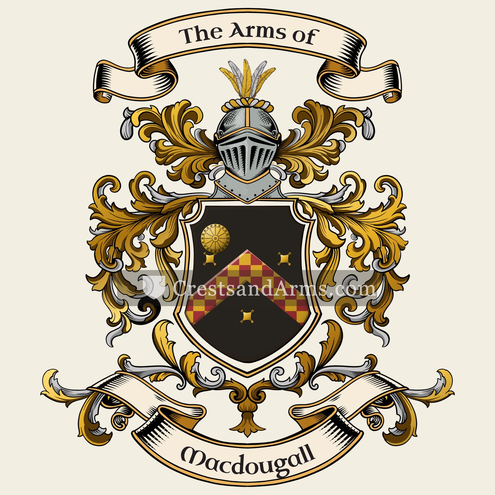 The Macdougall coat of arms, drawn from the recorded blazon