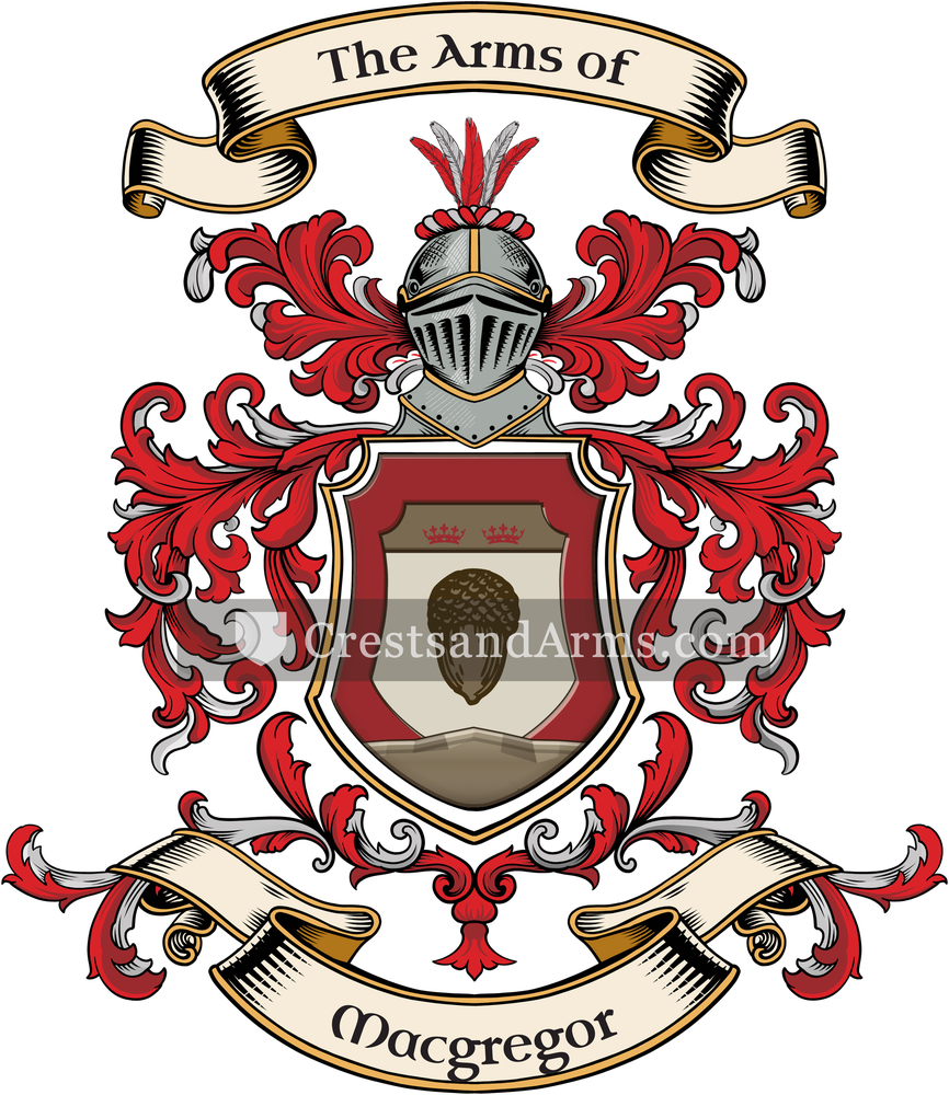 The Macgregor coat of arms, drawn from the recorded blazon