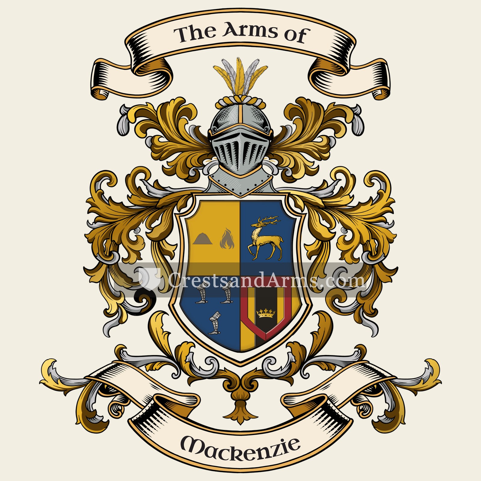The Mackenzie coat of arms, drawn from the recorded blazon