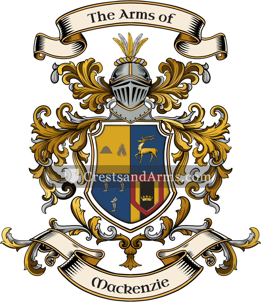 The Mackenzie coat of arms, drawn from the recorded blazon