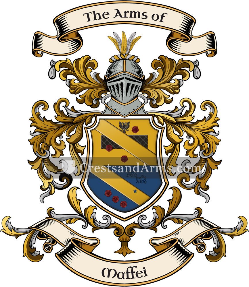 The Maffei coat of arms, drawn from the recorded blazon