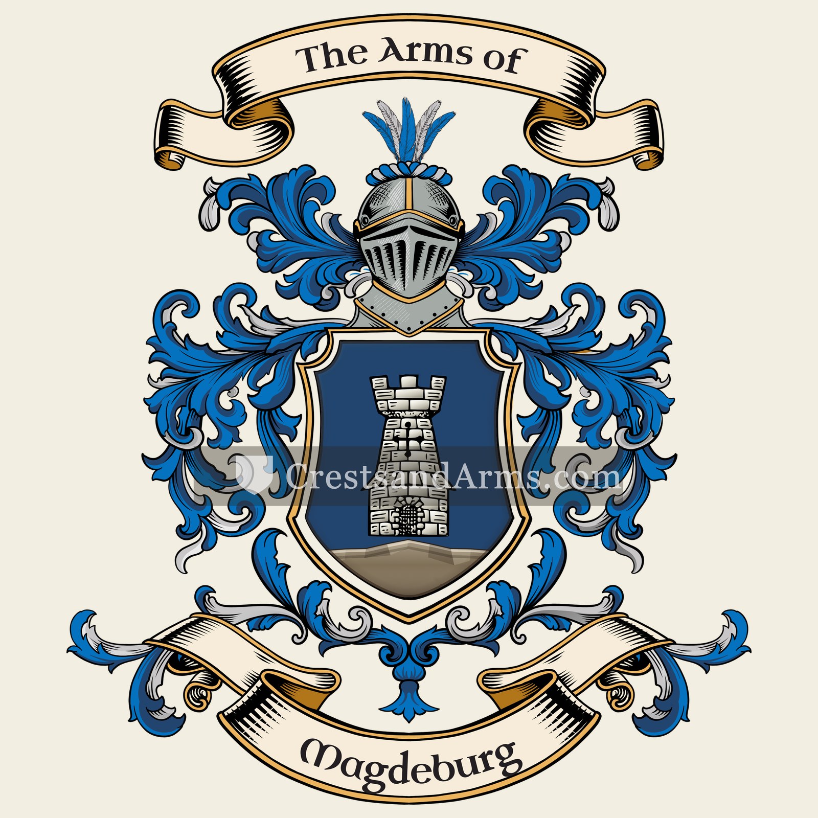 The Magdeburg coat of arms, drawn from the recorded blazon