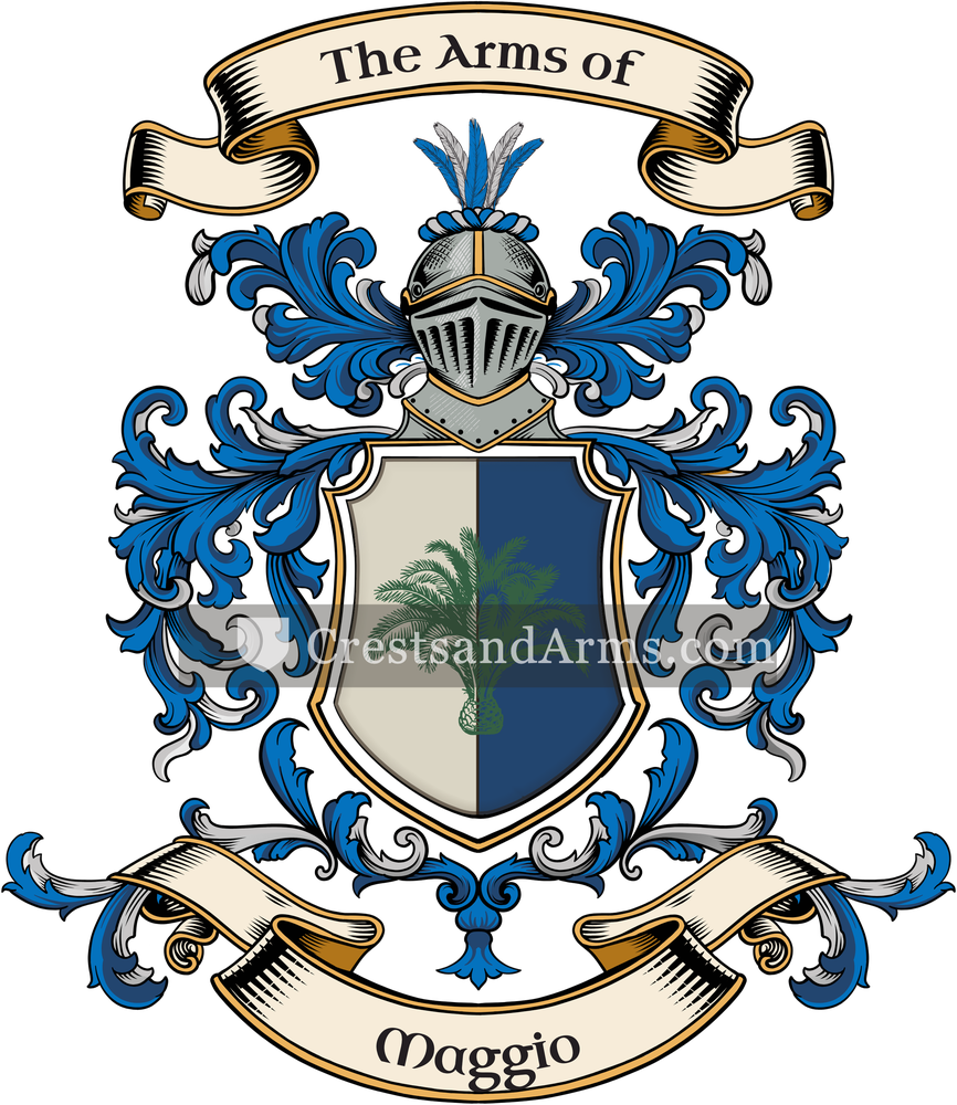 The Maggio coat of arms, drawn from the recorded blazon