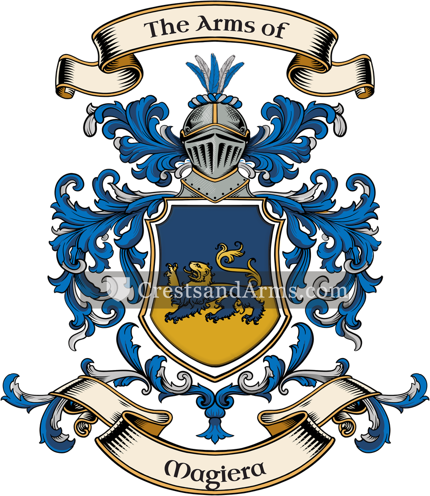 The Magiera coat of arms, drawn from the recorded blazon
