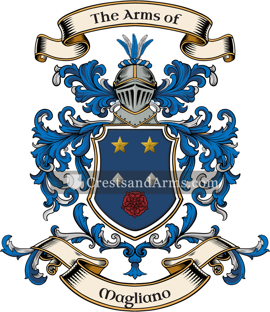The Magliano coat of arms, drawn from the recorded blazon