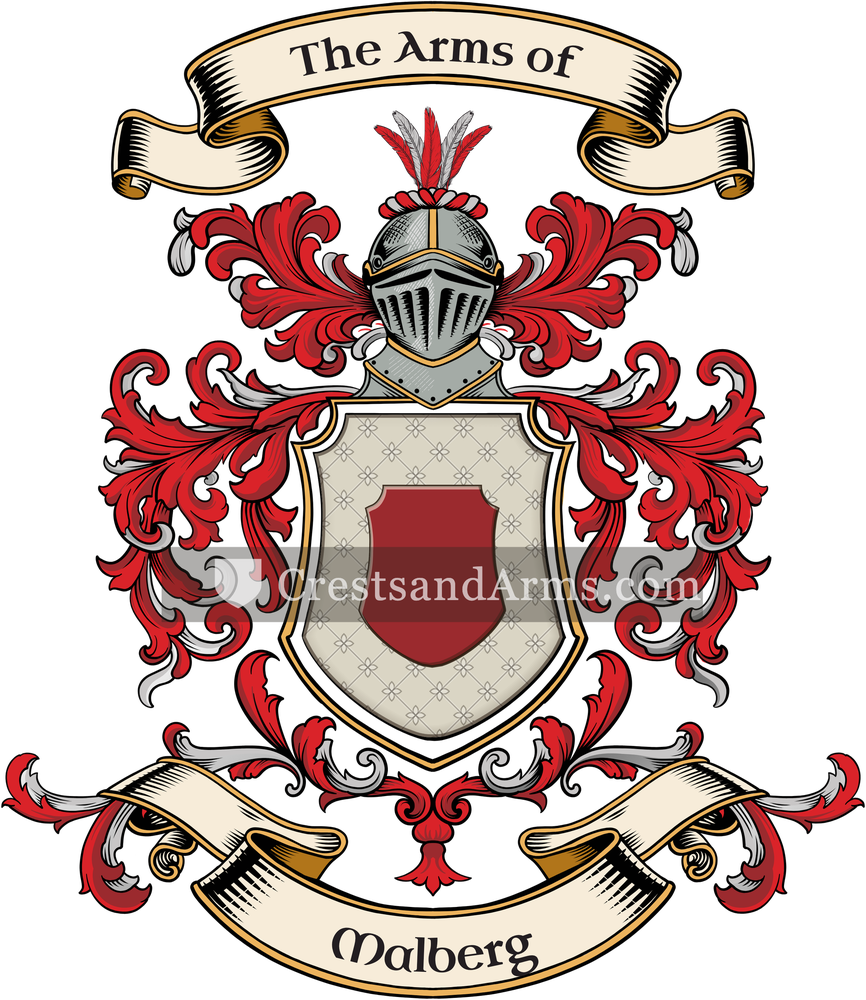 The Malberg coat of arms, drawn from the recorded blazon