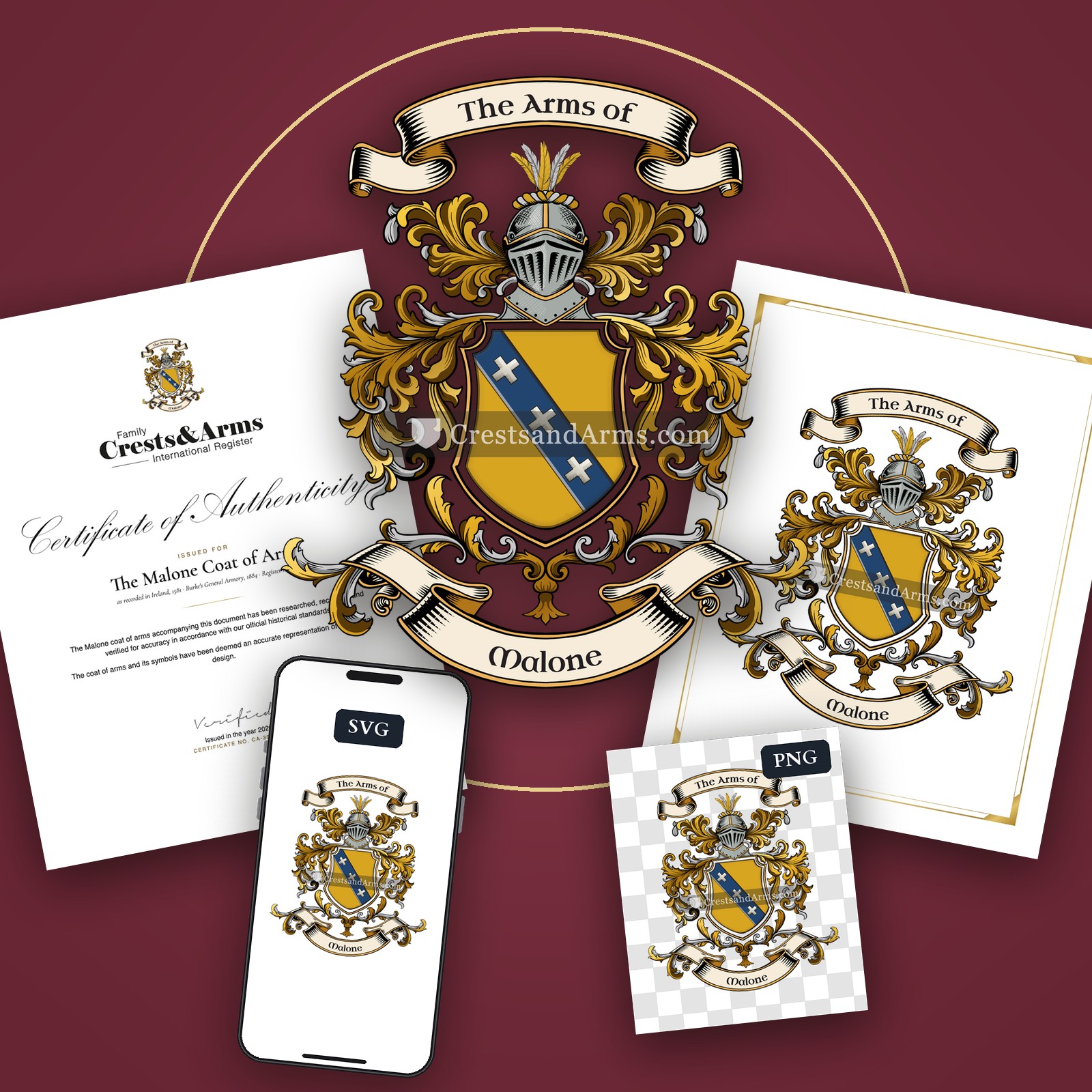 The Malone coat of arms
