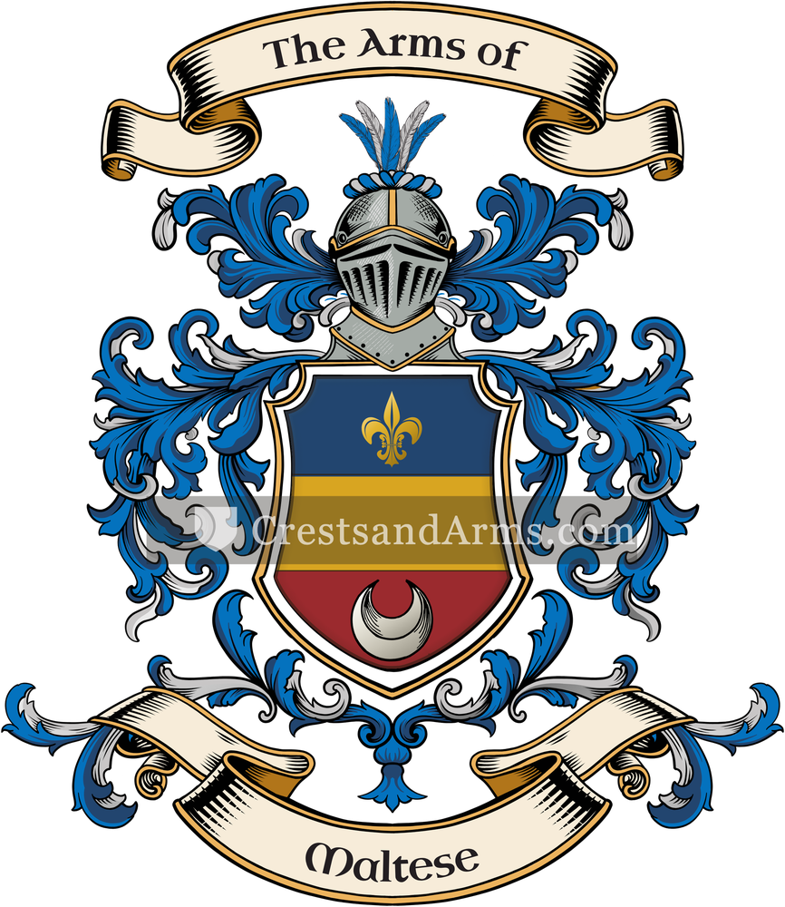 The Maltese coat of arms, drawn from the recorded blazon
