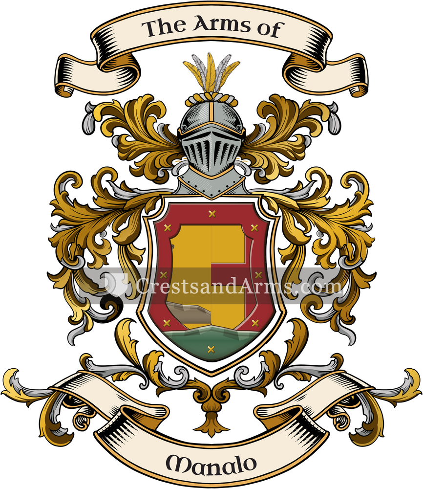 The Manalo coat of arms, drawn from the recorded blazon