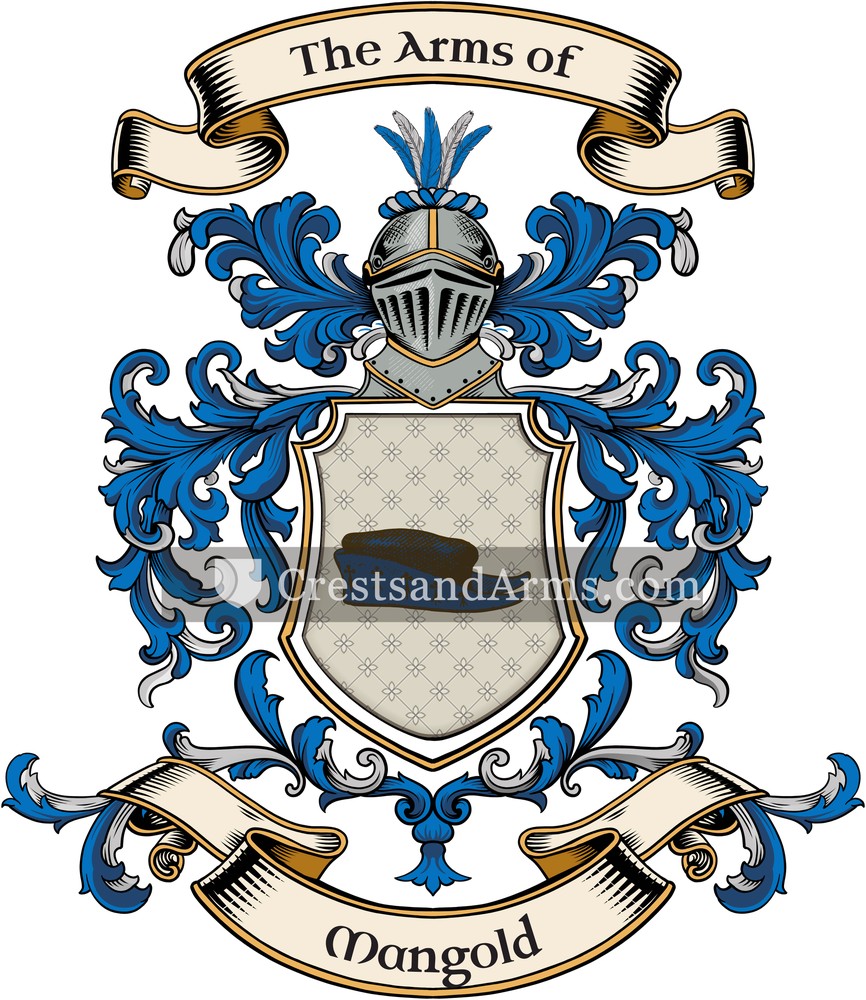 The Mangold coat of arms, drawn from the recorded blazon