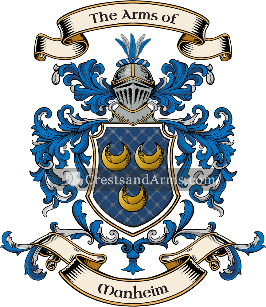 The Manheim coat of arms, drawn from the recorded blazon