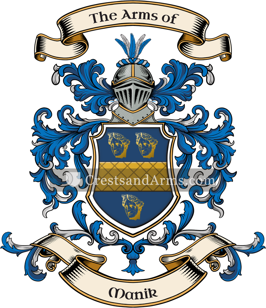 The Manik coat of arms, drawn from the recorded blazon