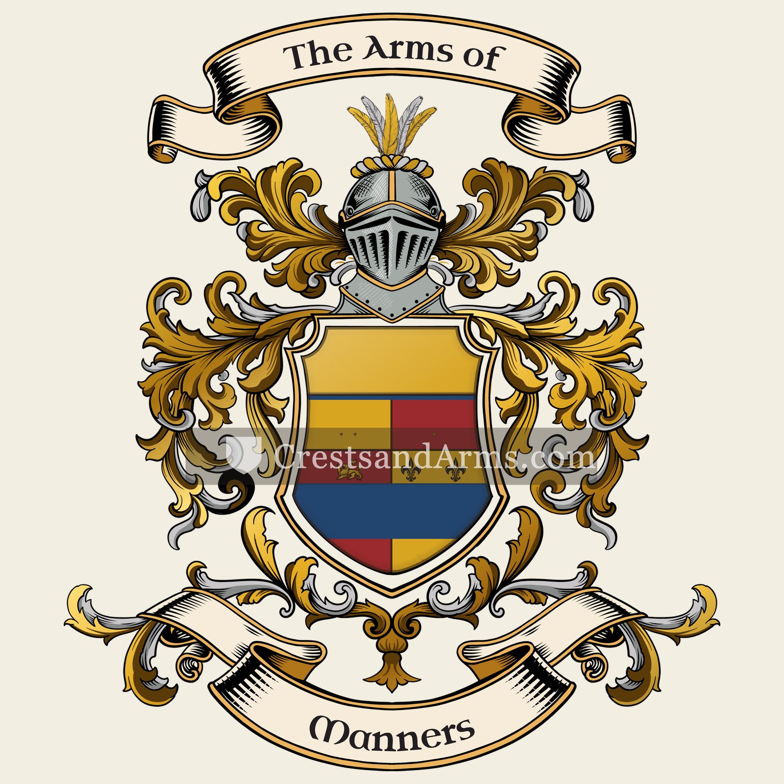 The Manners coat of arms, drawn from the recorded blazon