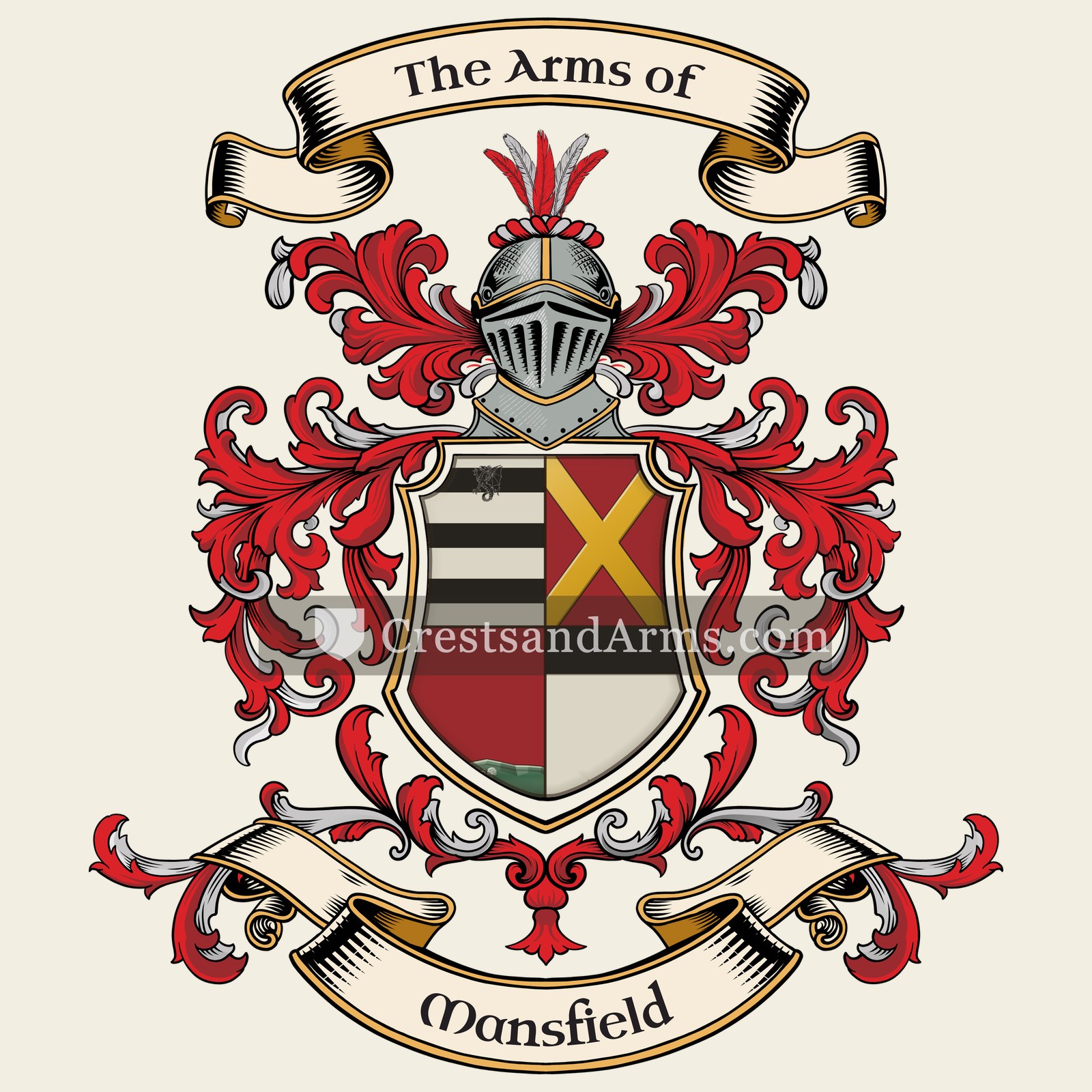 The Mansfield coat of arms