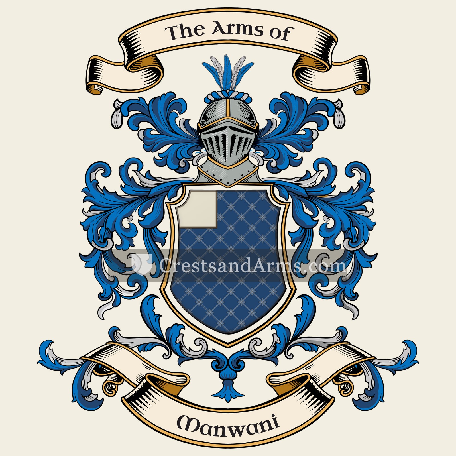 The Manwani coat of arms, drawn from the recorded blazon