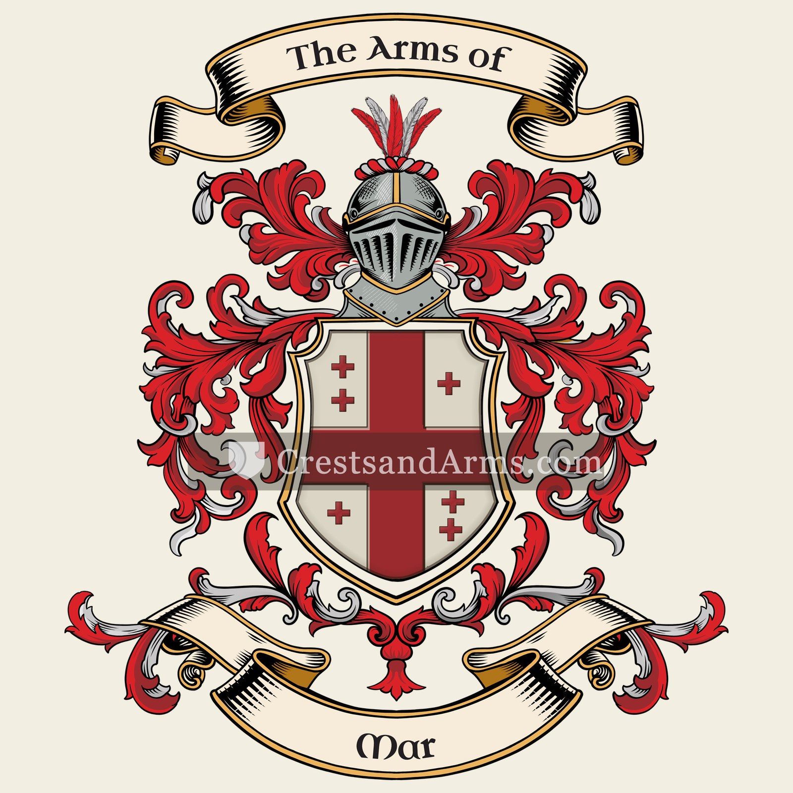 The Mar coat of arms, drawn from the recorded blazon