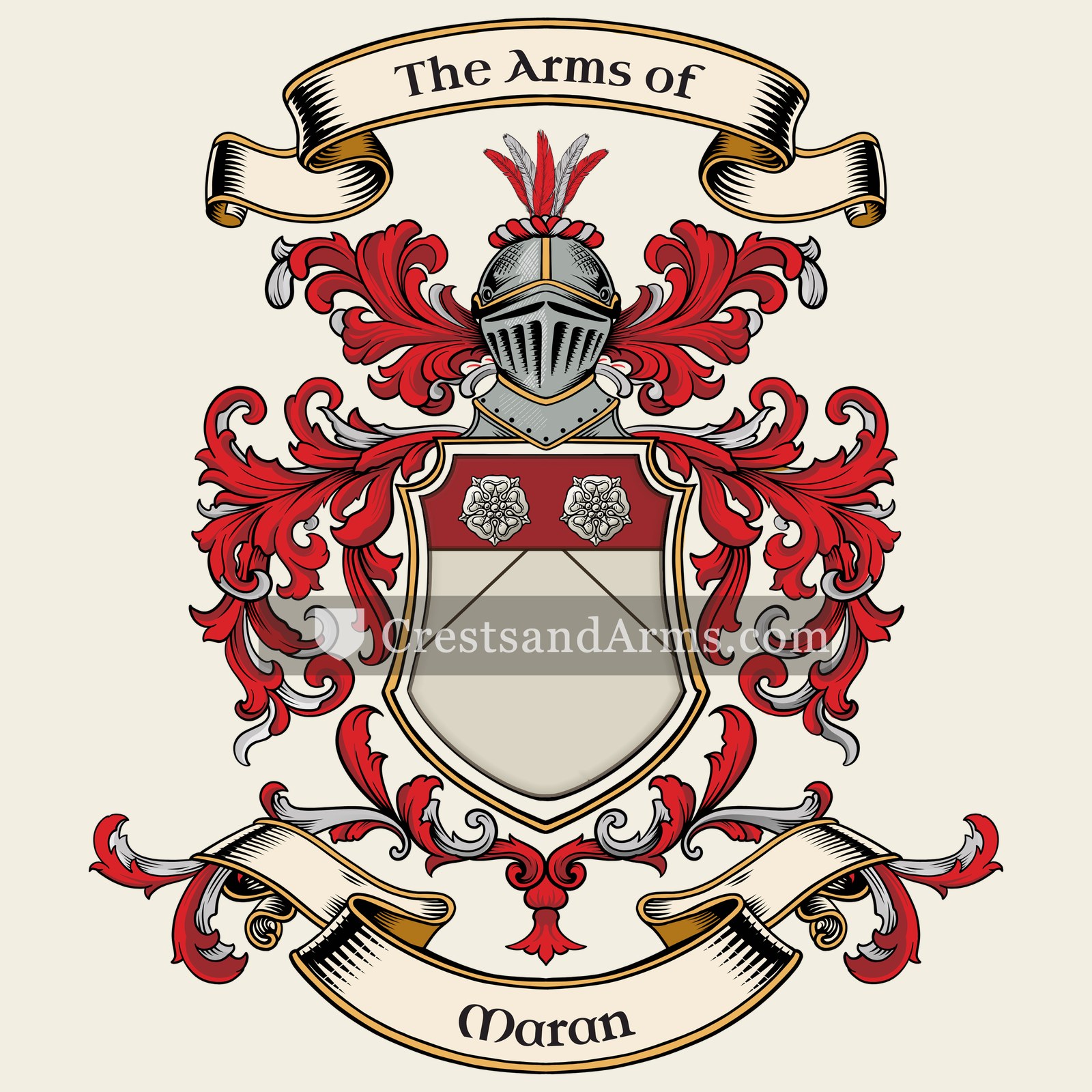 The Maran coat of arms, drawn from the recorded blazon