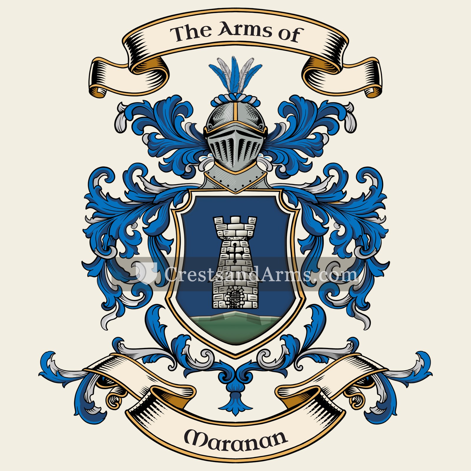 The Maranan coat of arms, drawn from the recorded blazon