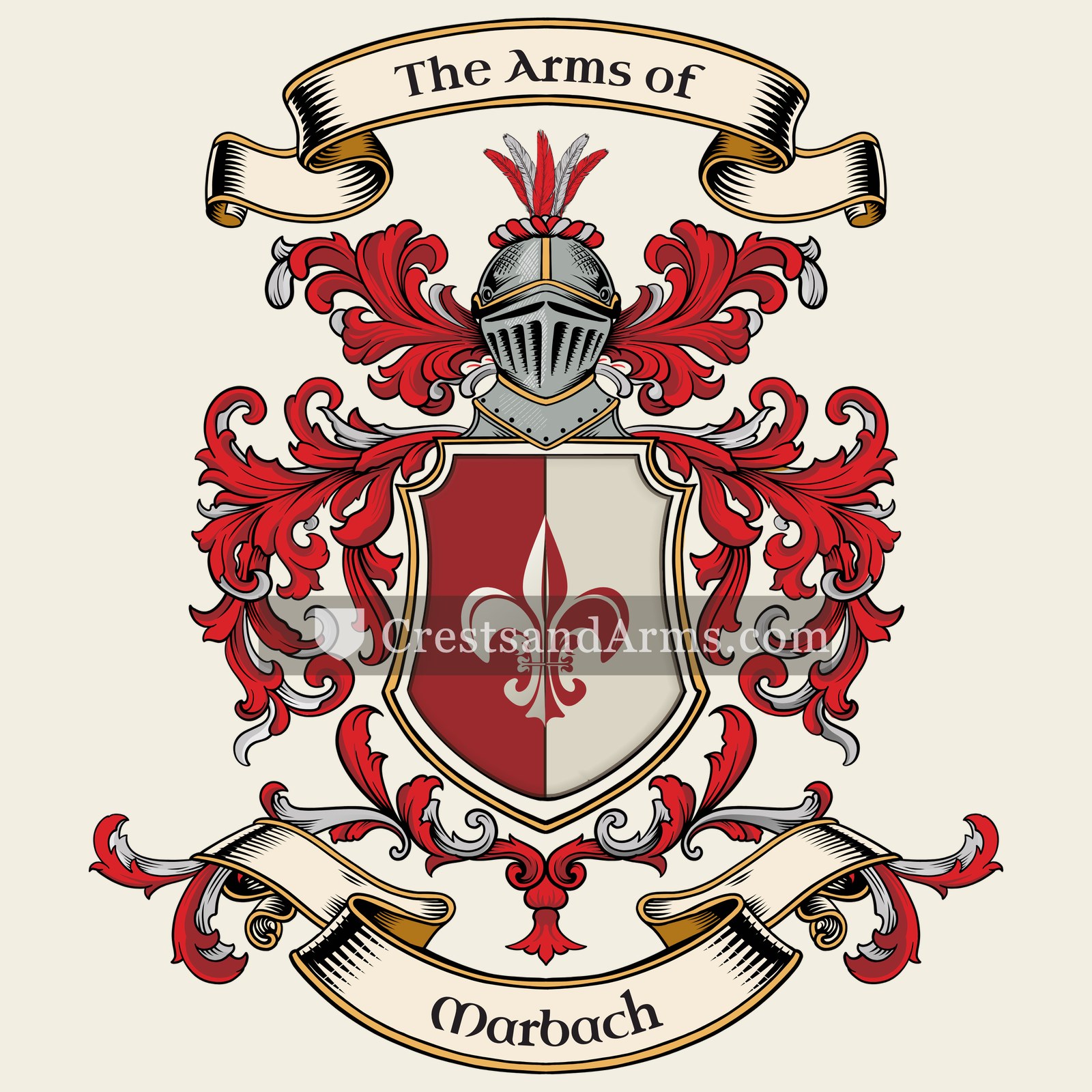 The Marbach coat of arms, drawn from the recorded blazon