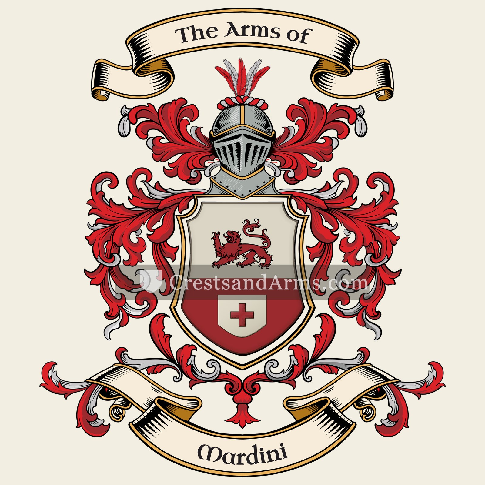 The Mardini coat of arms, drawn from the recorded blazon