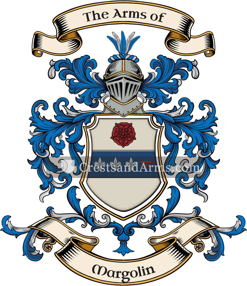 The Margolin coat of arms, drawn from the recorded blazon