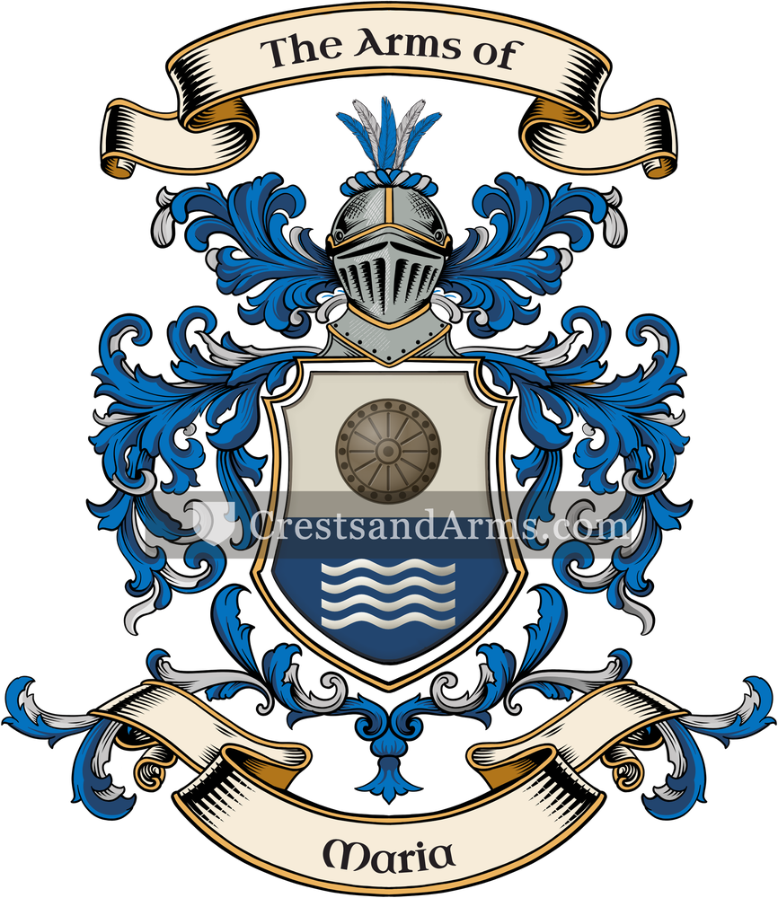 The Maria coat of arms, drawn from the recorded blazon