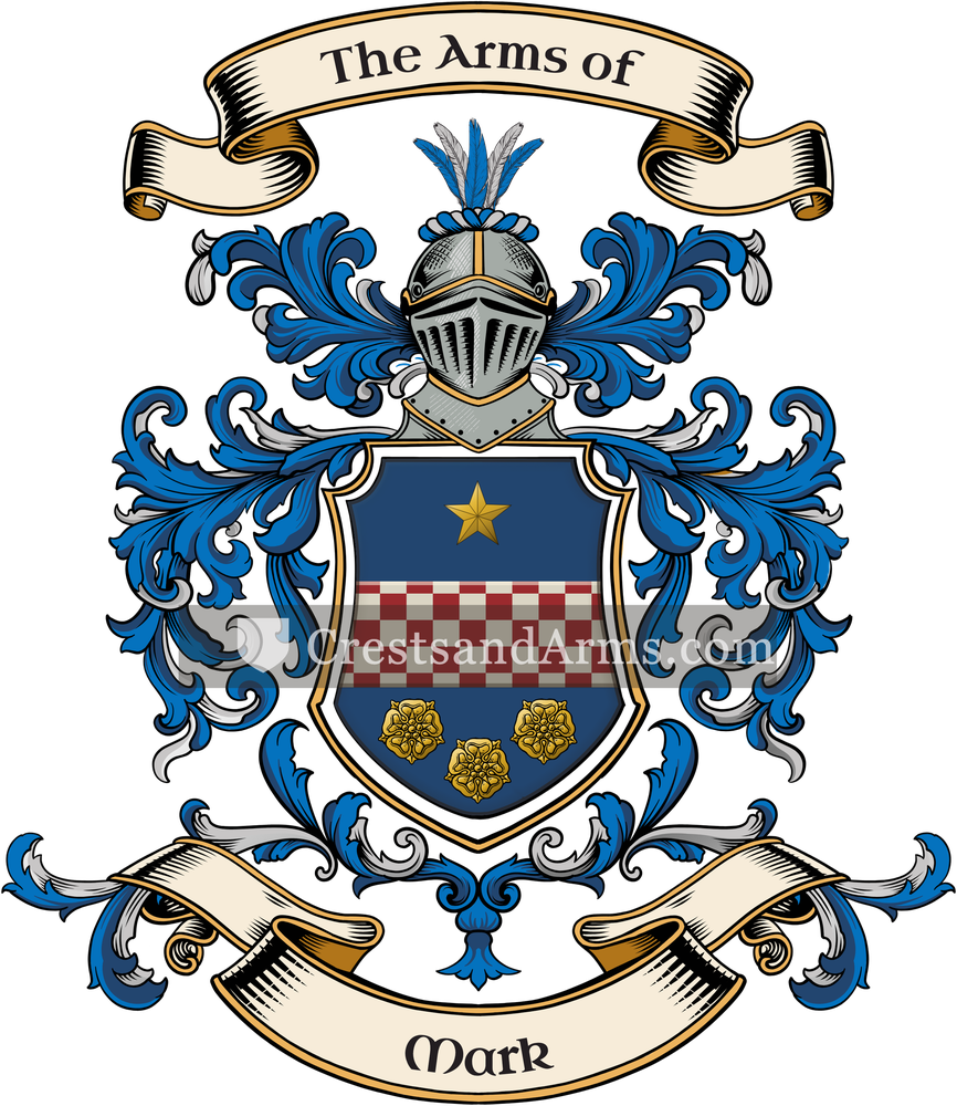 The Mark coat of arms, drawn from the recorded blazon