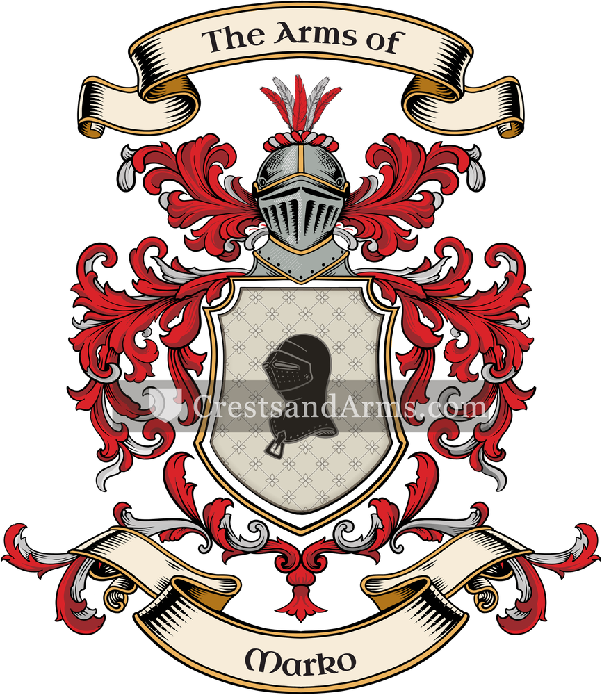 The Marko coat of arms, drawn from the recorded blazon