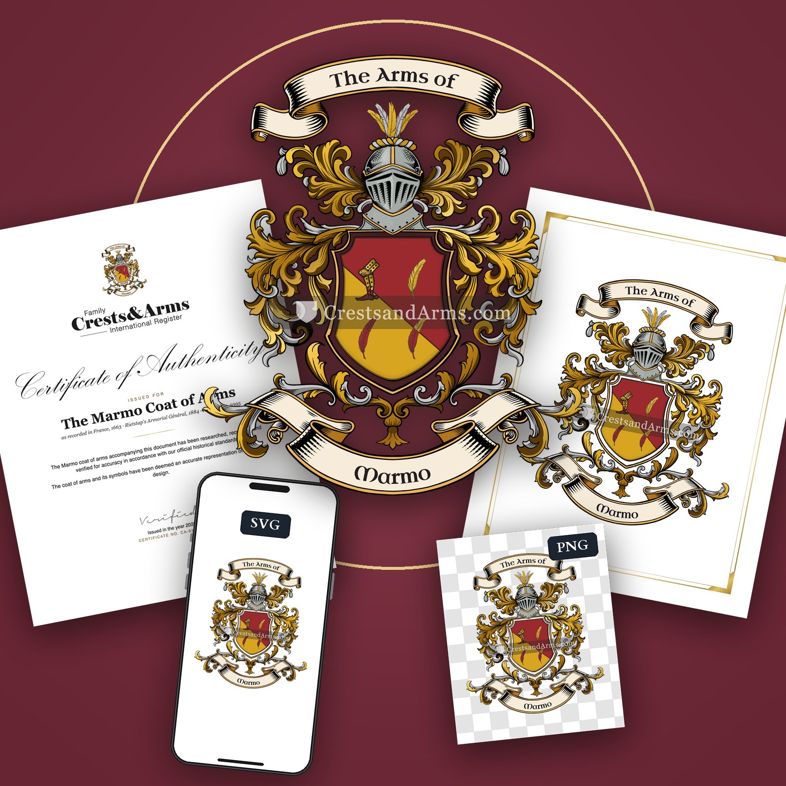 The Marmo arms on the coat of arms — digital pack