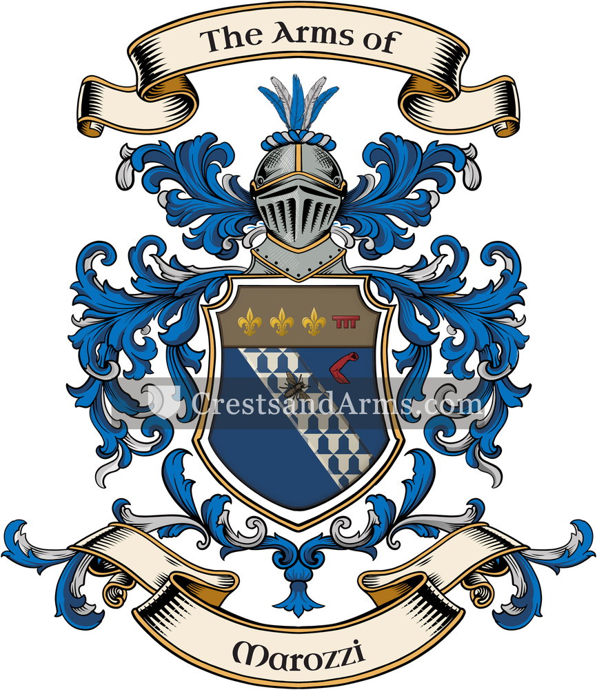 The Marozzi coat of arms, drawn from the recorded blazon