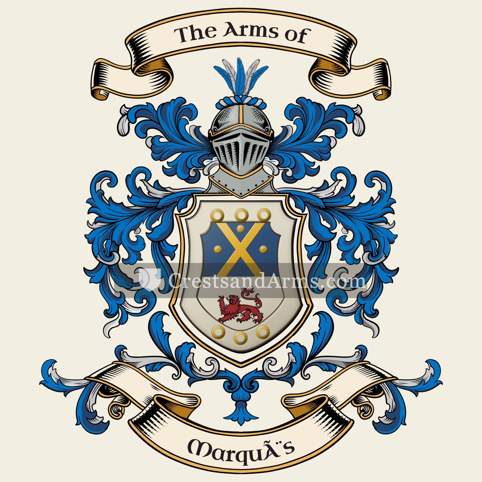 The Marquès coat of arms, drawn from the recorded blazon