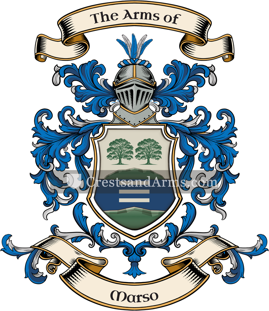 The Marso coat of arms, drawn from the recorded blazon