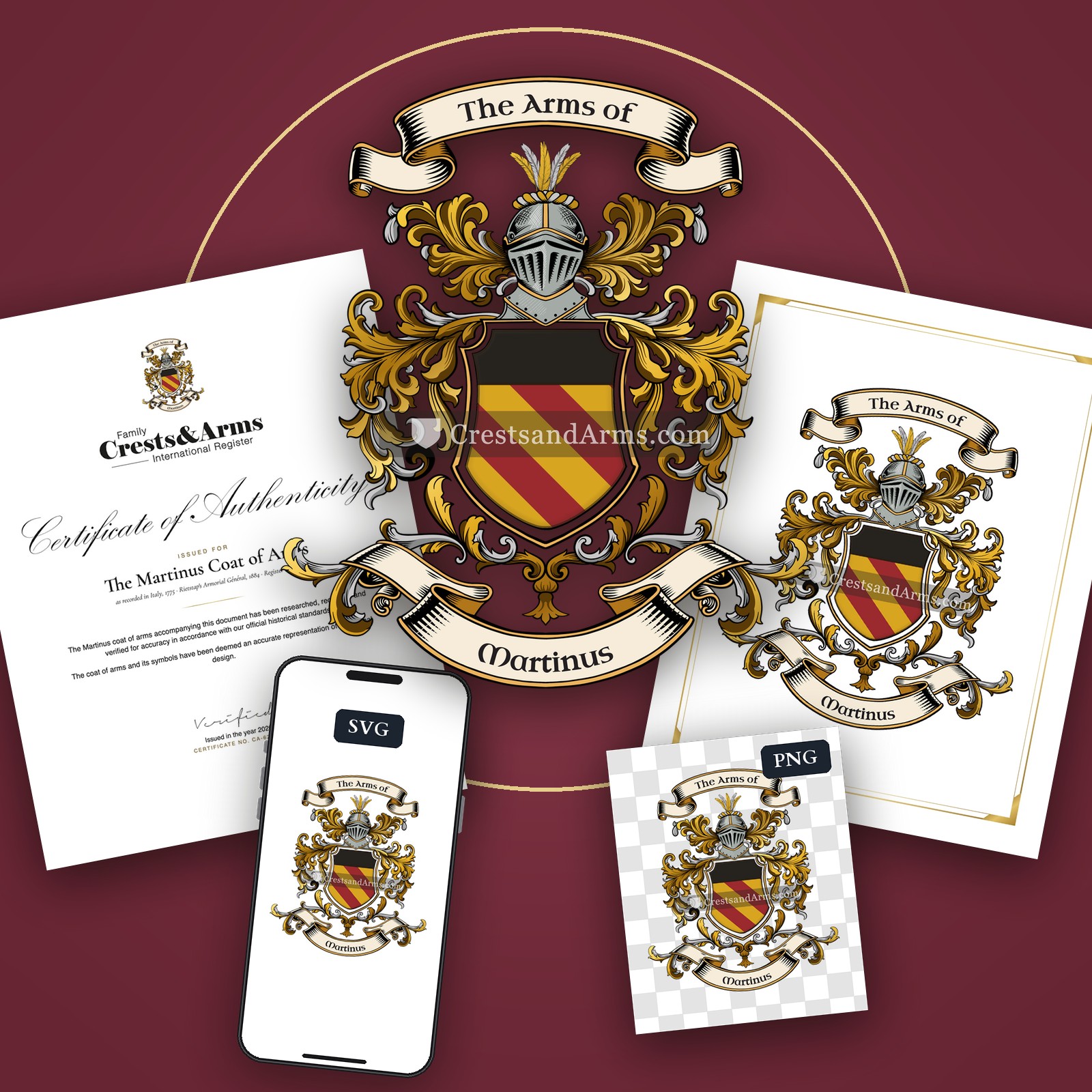 The Martinus arms on the coat of arms — digital pack