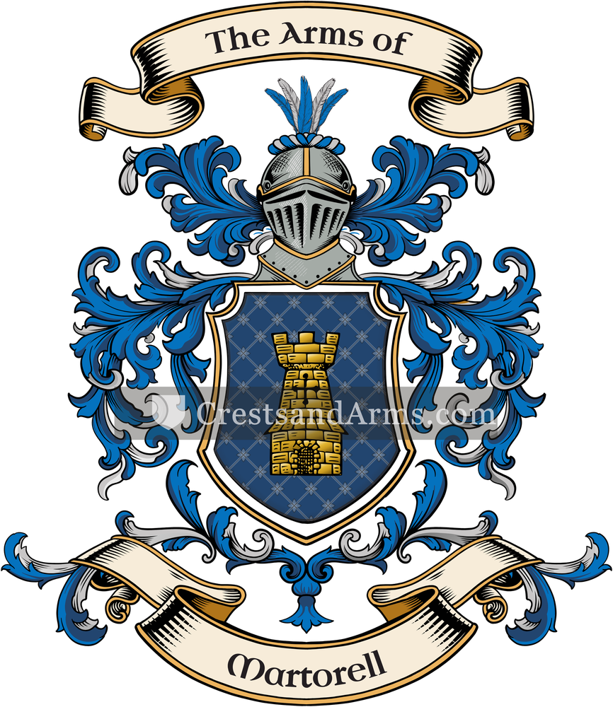 The Martorell coat of arms, drawn from the recorded blazon
