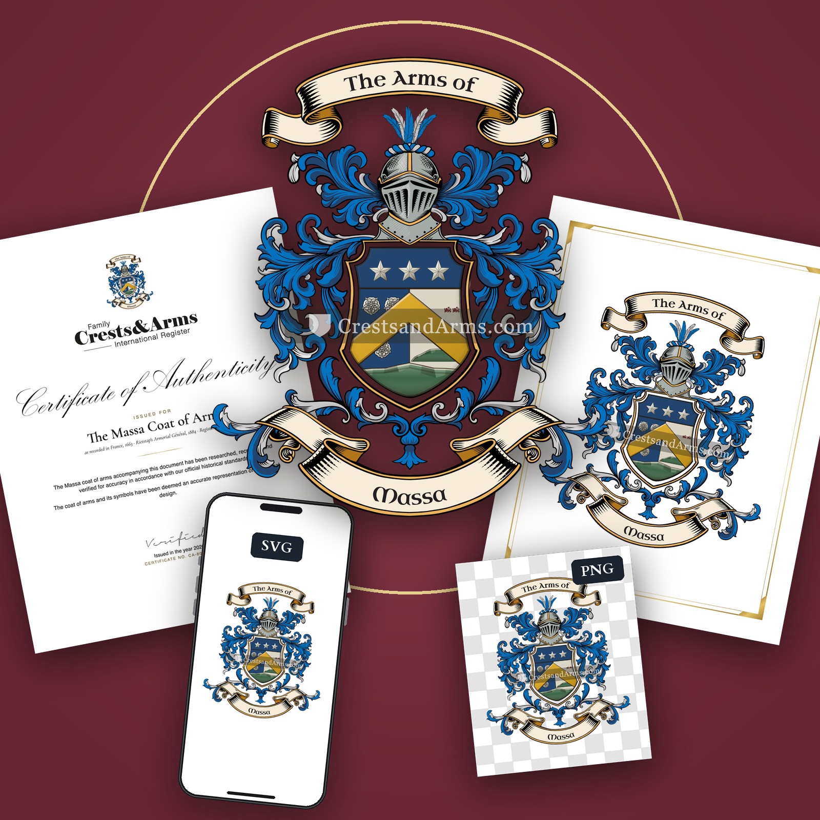 The Massa arms on the coat of arms — digital pack