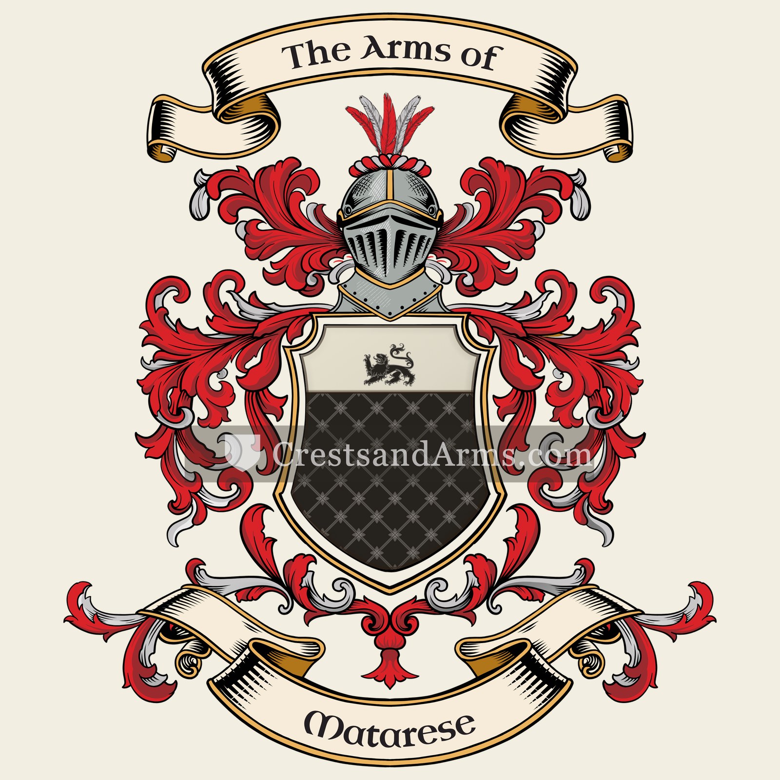The Matarese coat of arms, drawn from the recorded blazon