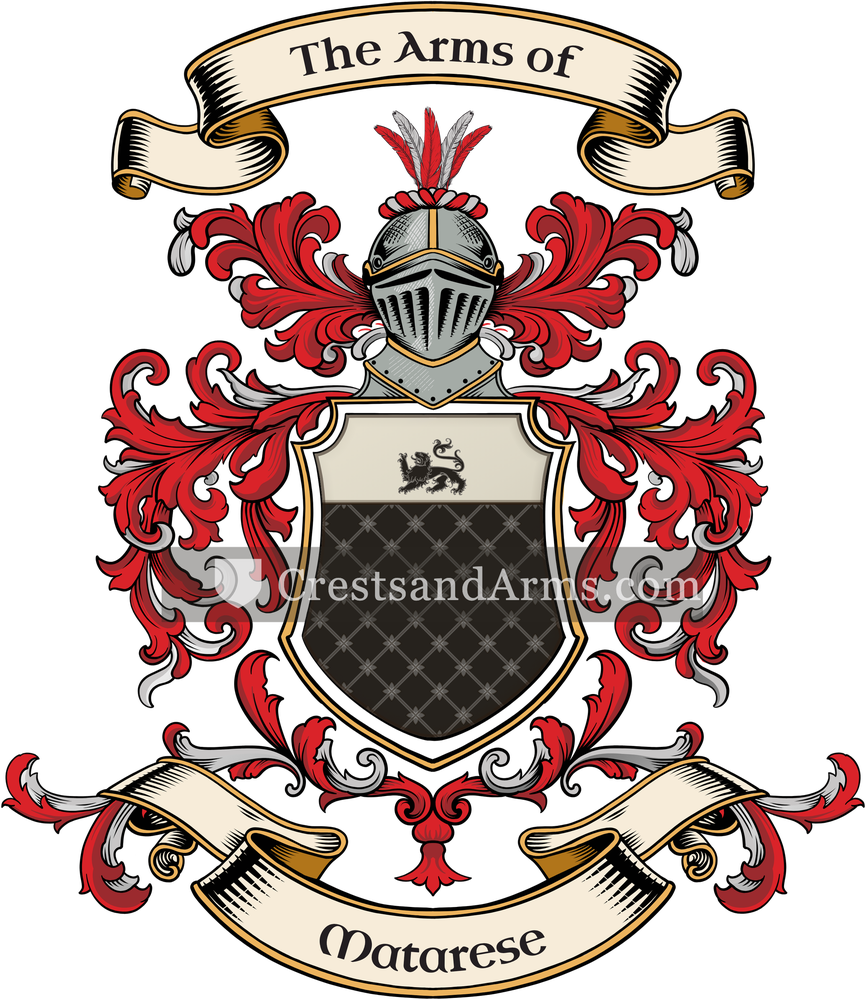 The Matarese coat of arms, drawn from the recorded blazon