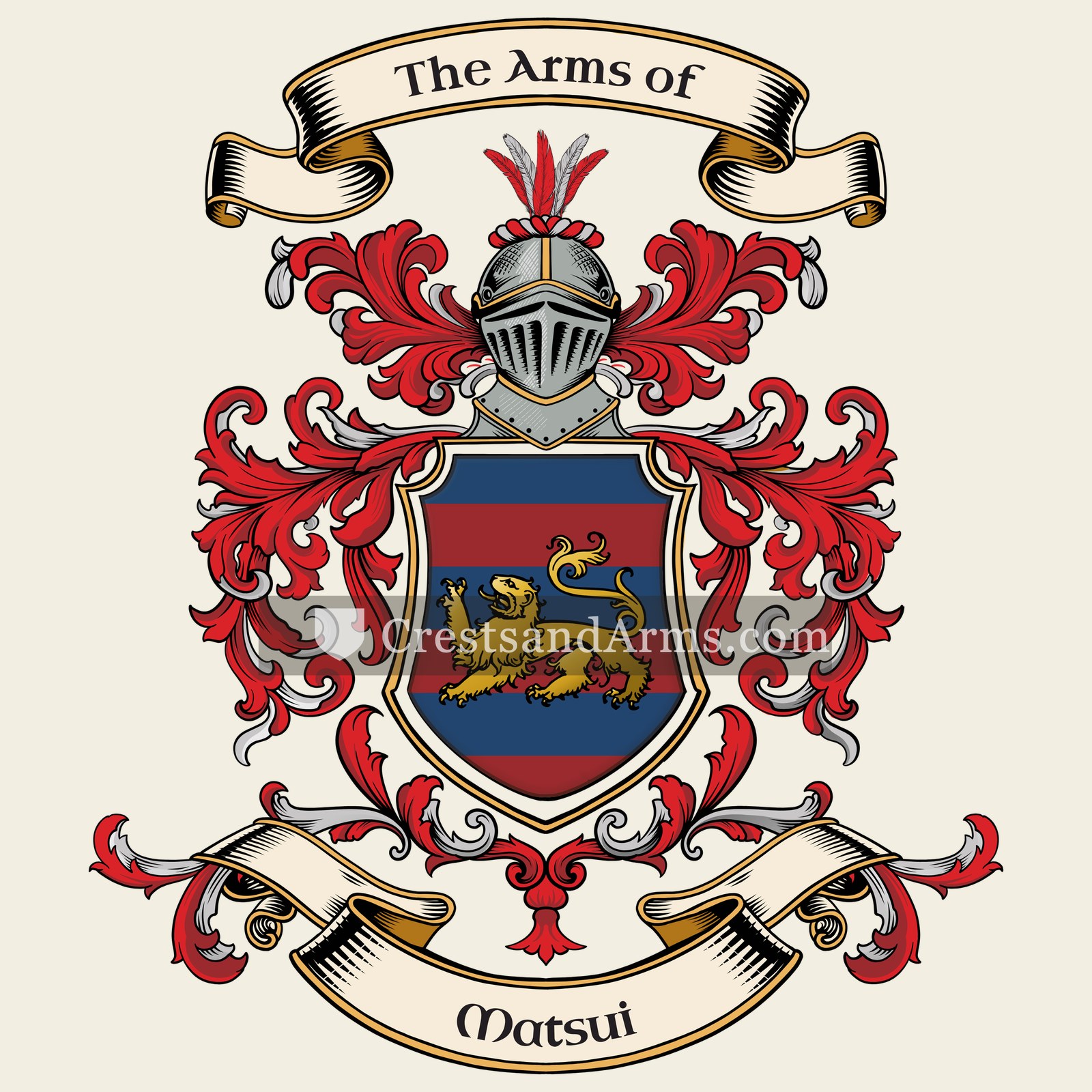 The Matsui coat of arms, drawn from the recorded blazon