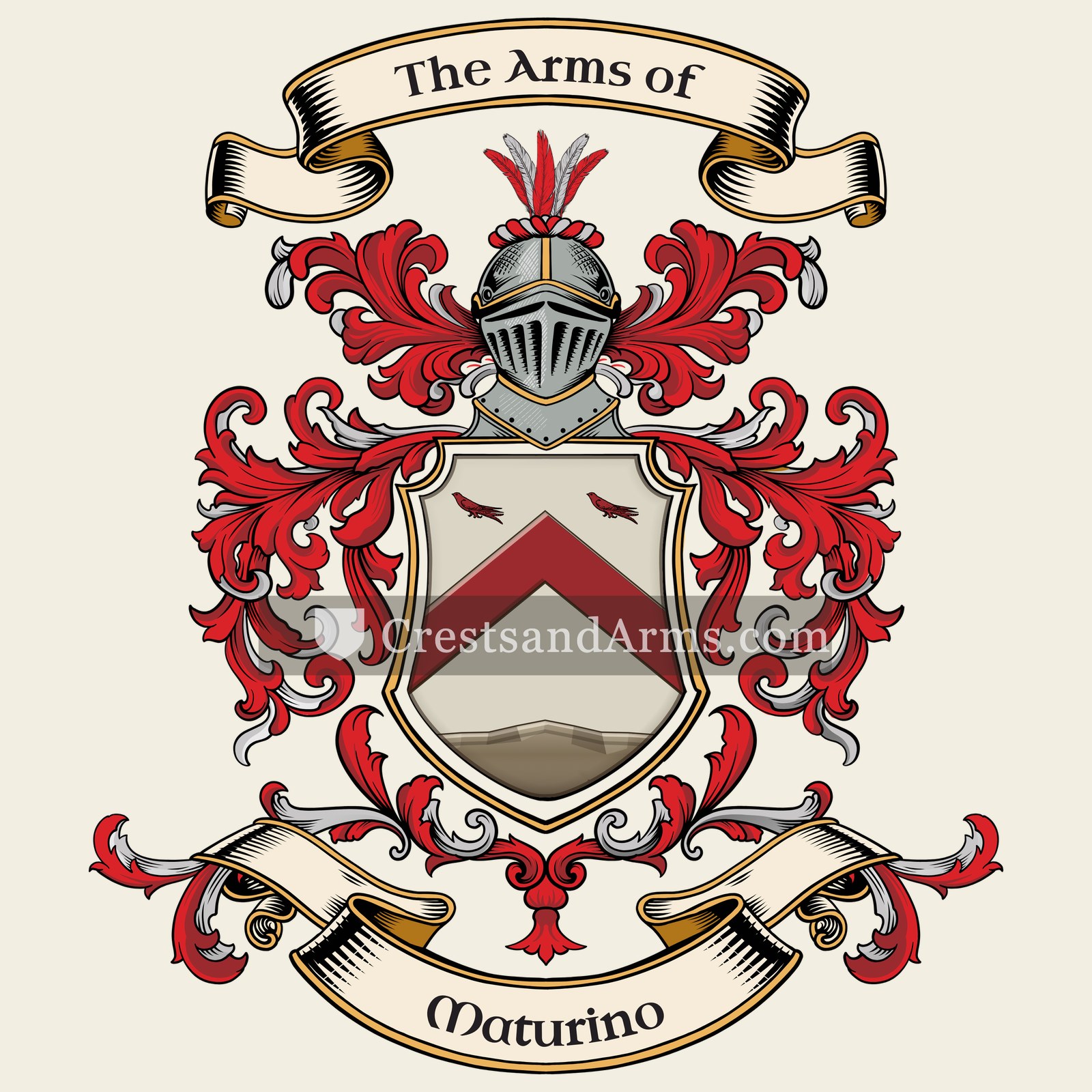The Maturino coat of arms, drawn from the recorded blazon