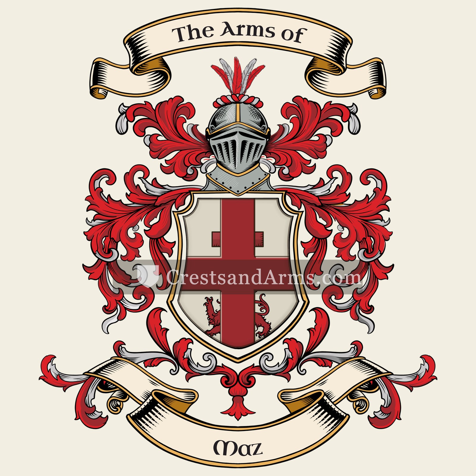 The Maz coat of arms, drawn from the recorded blazon
